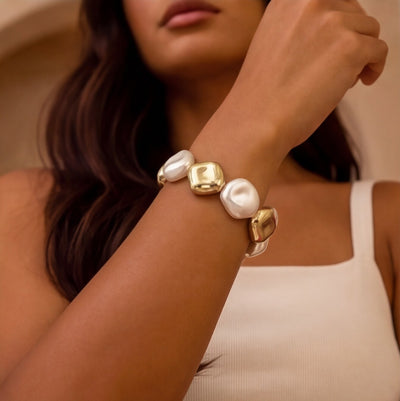 أسورة اللؤلؤ والدهب