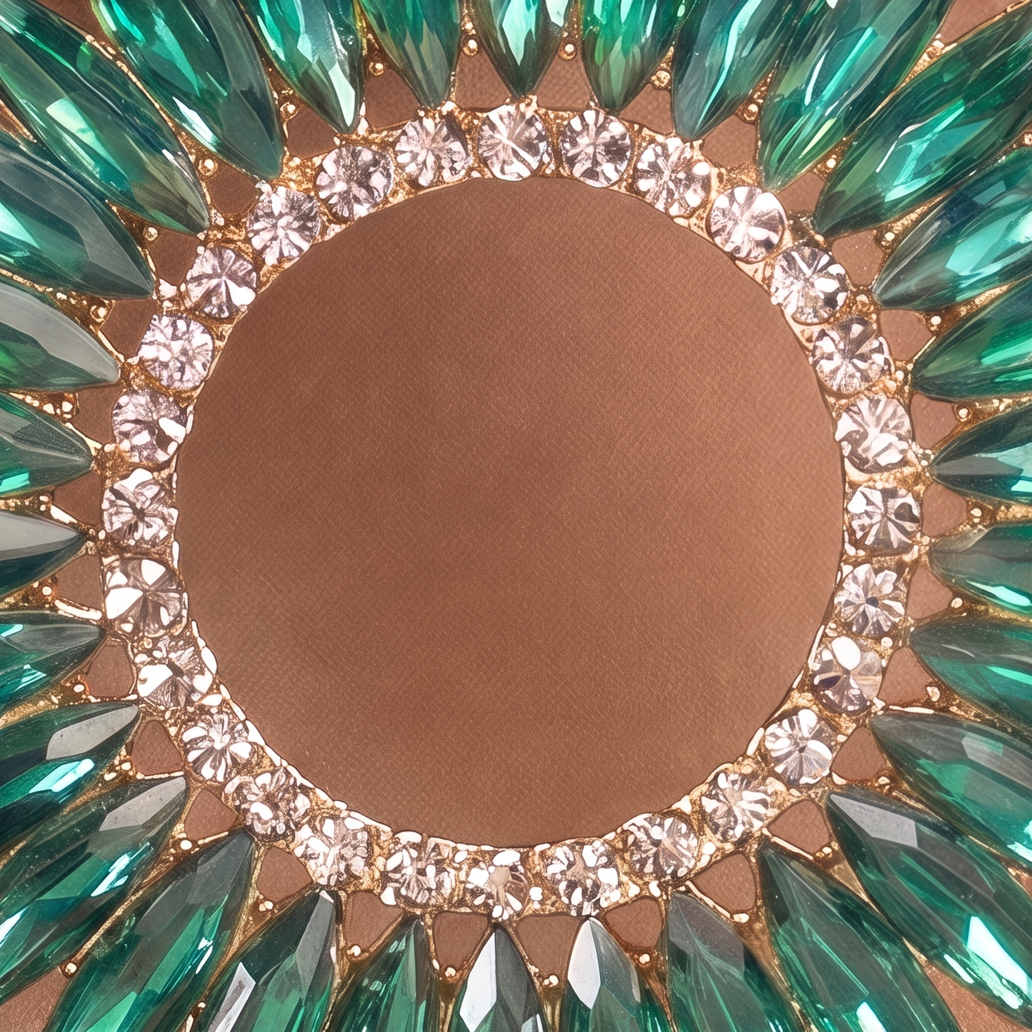 حلق زهرة الزمرد ( green )