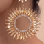 حلق زهرة الزمرد ( Gold )